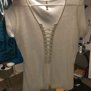 Emma and sam top! White tee!